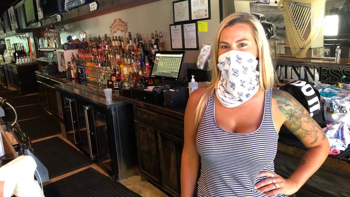 Jenny Young, general manager of the Paddy Wagon Irish Pub on Bradenton’s Old Main Street, said her bar reopened after obtaining a food license.