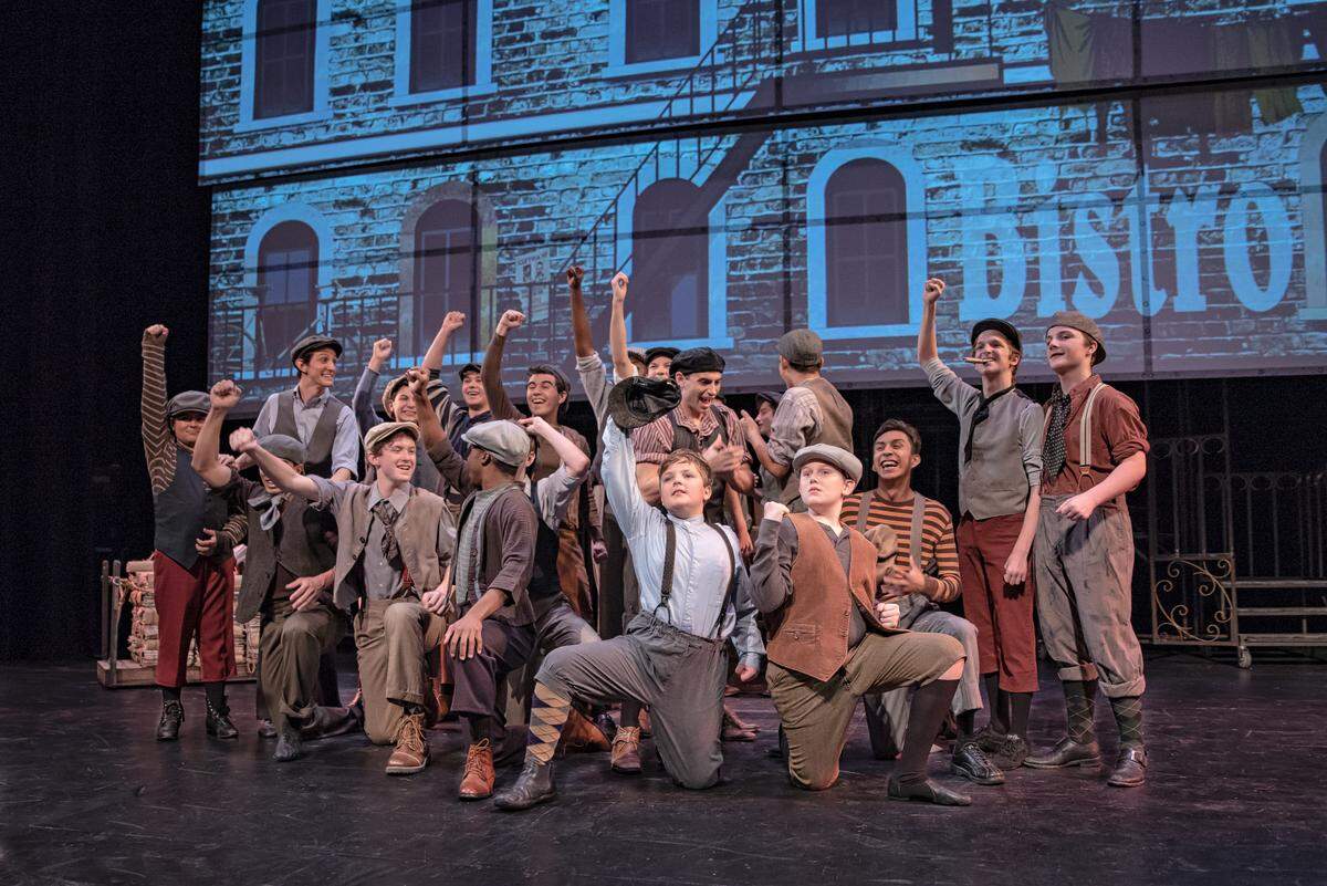 Most people who attend Broadway musicals are of the older generation, but there’s enough in “Newsies” to appeal to them and also families with children.