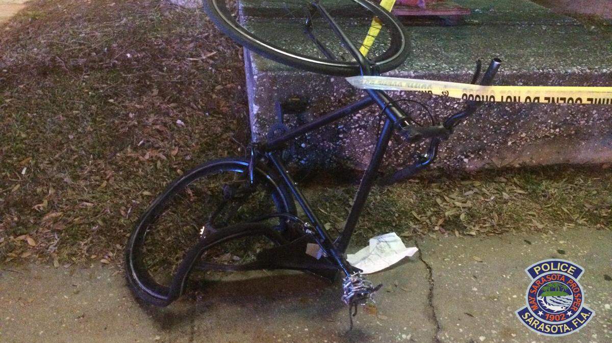 A bicyclist was struck and seriously injured by a hit-and-run driver in Sarasota on Sunday evening, according to Sarasota police. SARASOTA POLICE DEPARTMENT