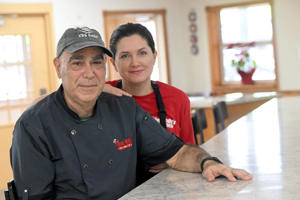 Papa Wally’s Cafe owners Wally and Natalia Dubbaneh on Feb. 13, 2026.