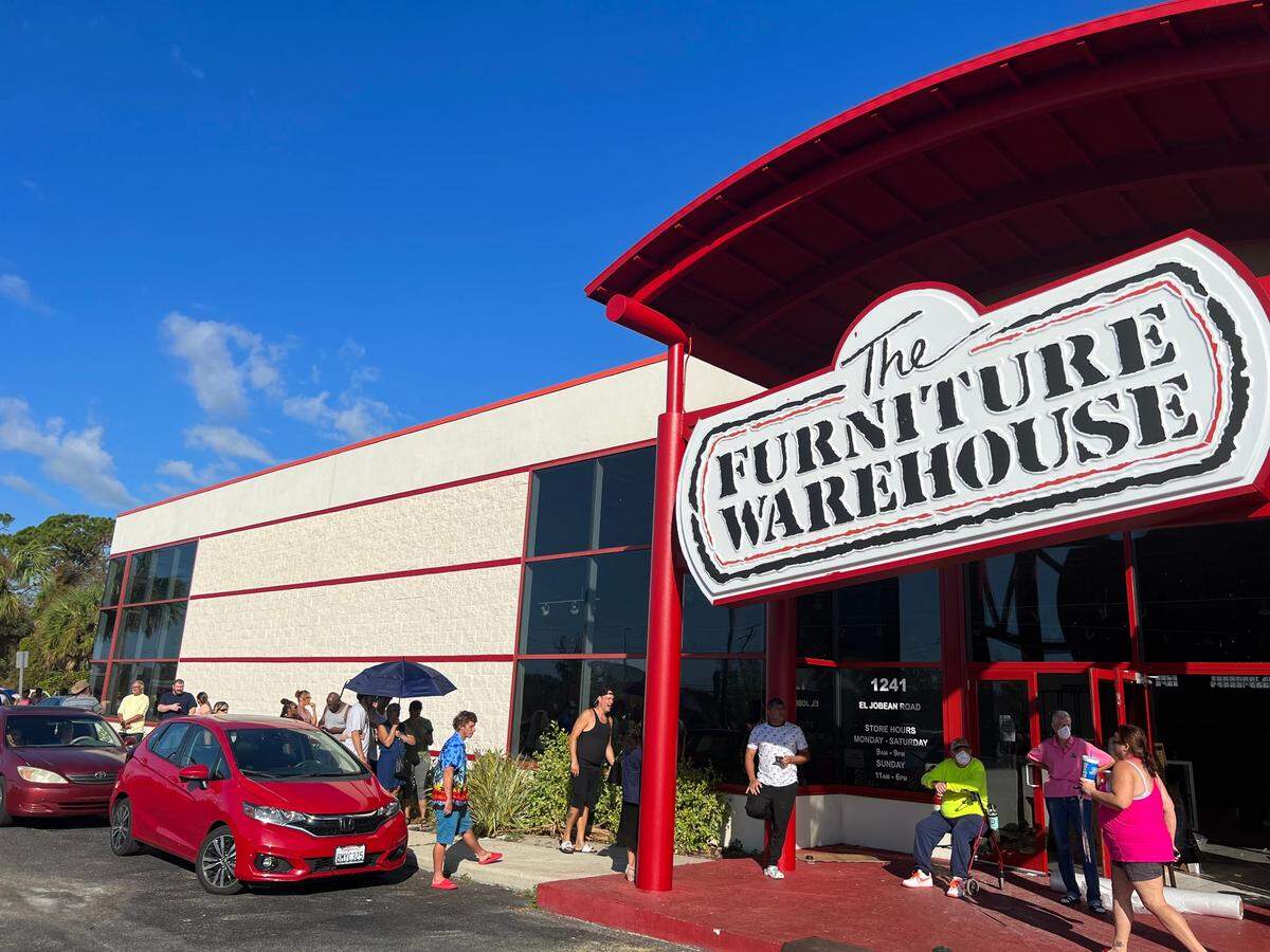 The Furniture Warehouse in Port Charlotte flooded during Hurricane Ian. Most of the items in the store were wet, but store employees managed to salvage most of them to donate to those impacted by the storm.