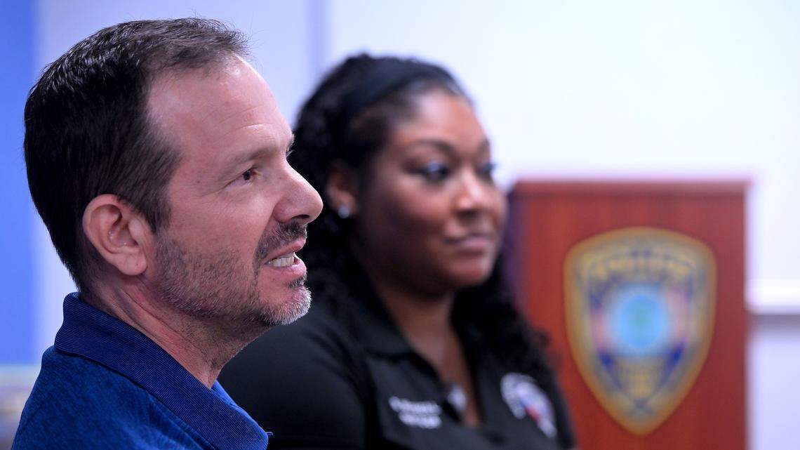 Detective Jim Curulla and Officer Deana McNeal with the Bradenton Police Department’s Elder Fraud Unit speak about how seniors are being targeted by criminals during an interview on Jan. 6, 2026.