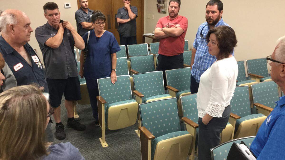 Ward 2 Palmetto Commissioner Tambra Varnadore successfully lobbied to limit a proposed automotive moratorium in the downtown core to six months from one year, but her constituents still had plenty of concerns following Monday's special meeting. MARK YOUNG/Bradenton Herald
