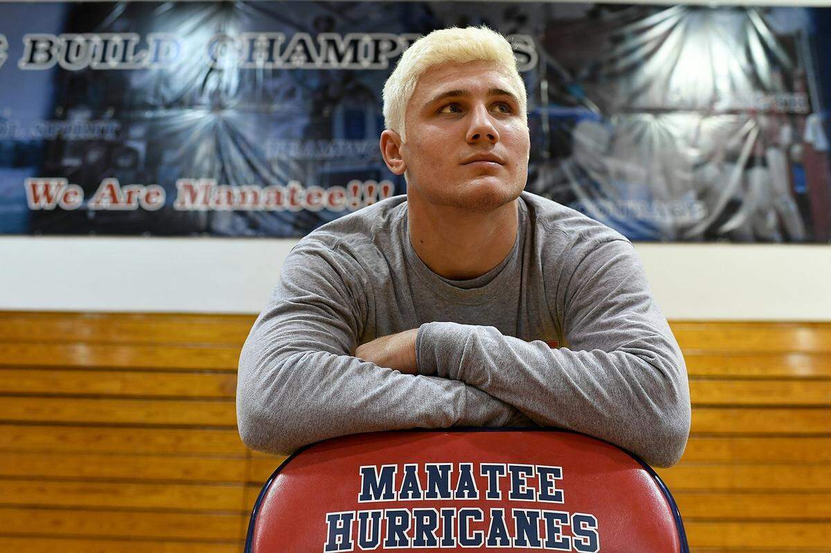 Manatee High’s Brandon Dossey is the defending Class 3A state champion at 182 pounds. He’s competing at 220 pounds this season.