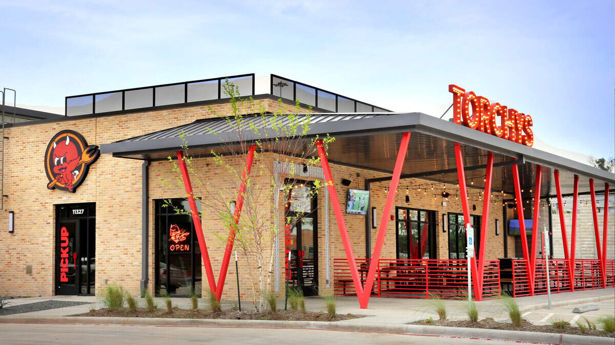 Un local de Torchy's Tacos en Stafford, Texas.