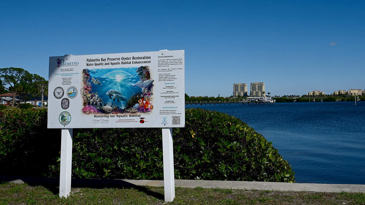 Palmetto placed reef ball clusters in an area of Palmetto Bay as part of their oyster restoration project to improve water quality and enhance the aquatic habitat. Here is the area shown on Feb. 23, 2026.