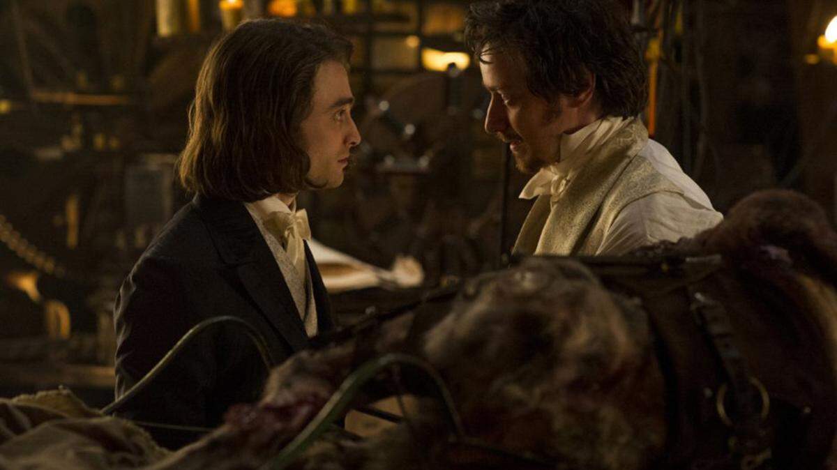 James McAvoy, right, and Daniel Radcliffe in "Victor Frankenstein." Twentieth Century Fox