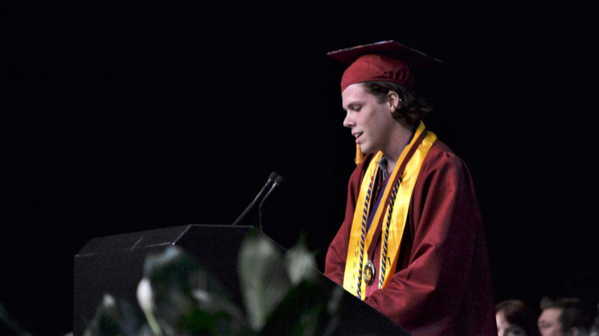 Joshua Roberson was one of seven student speakers at Manatee School for the Arts 2019 graduation ceremony.