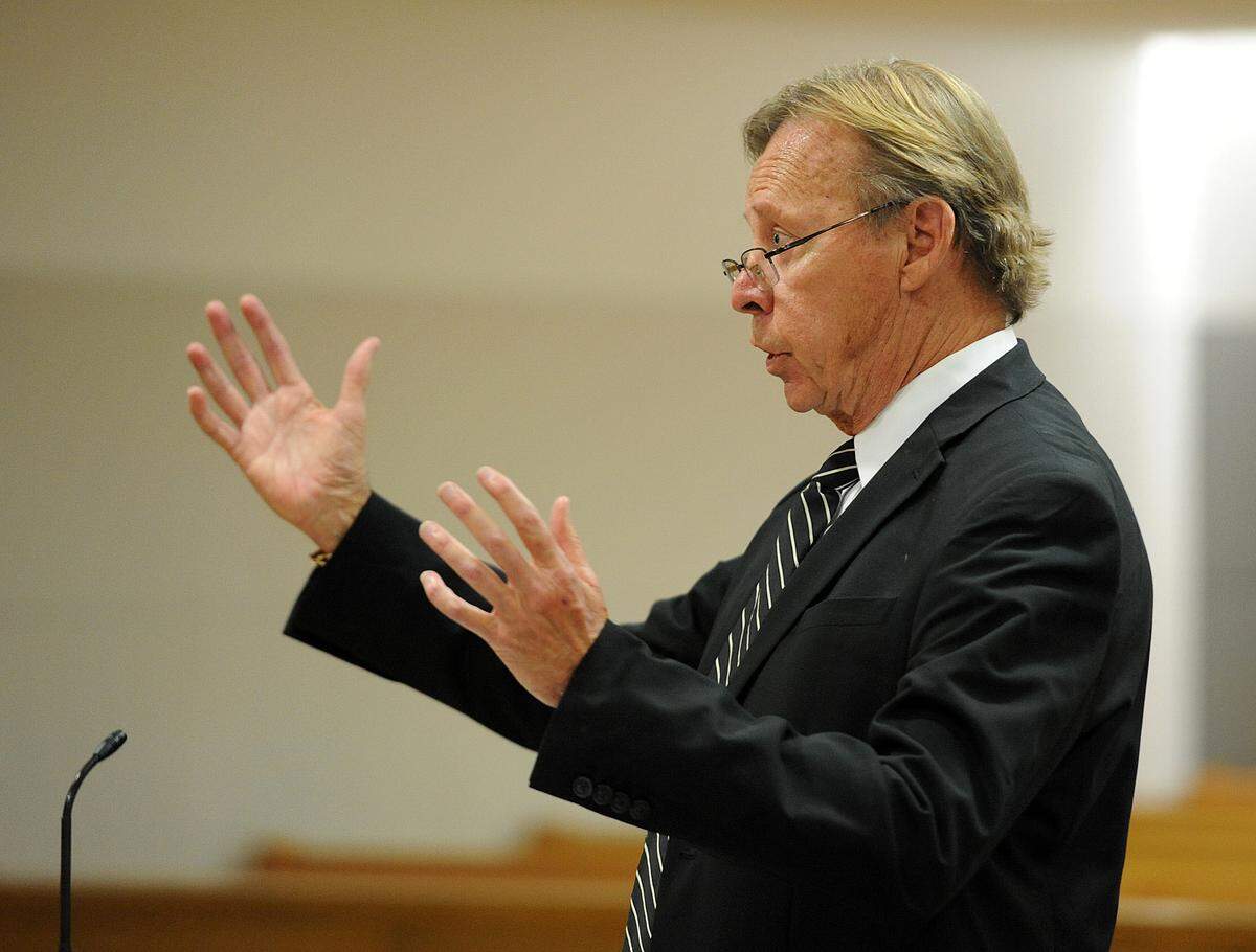 Eddie Mulock, a skilled attorney, addresses the court during a 2013 trial. He considered his work on behalf of children his most important contribution.