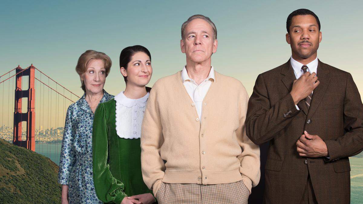 From left, Peggy Roeder, Ally Farzetta, Mark Jacoby and A.K. Murtadha in Asolo Rep's production of "Guess Who's Coming to Dinner." John Revisky/publicity photo