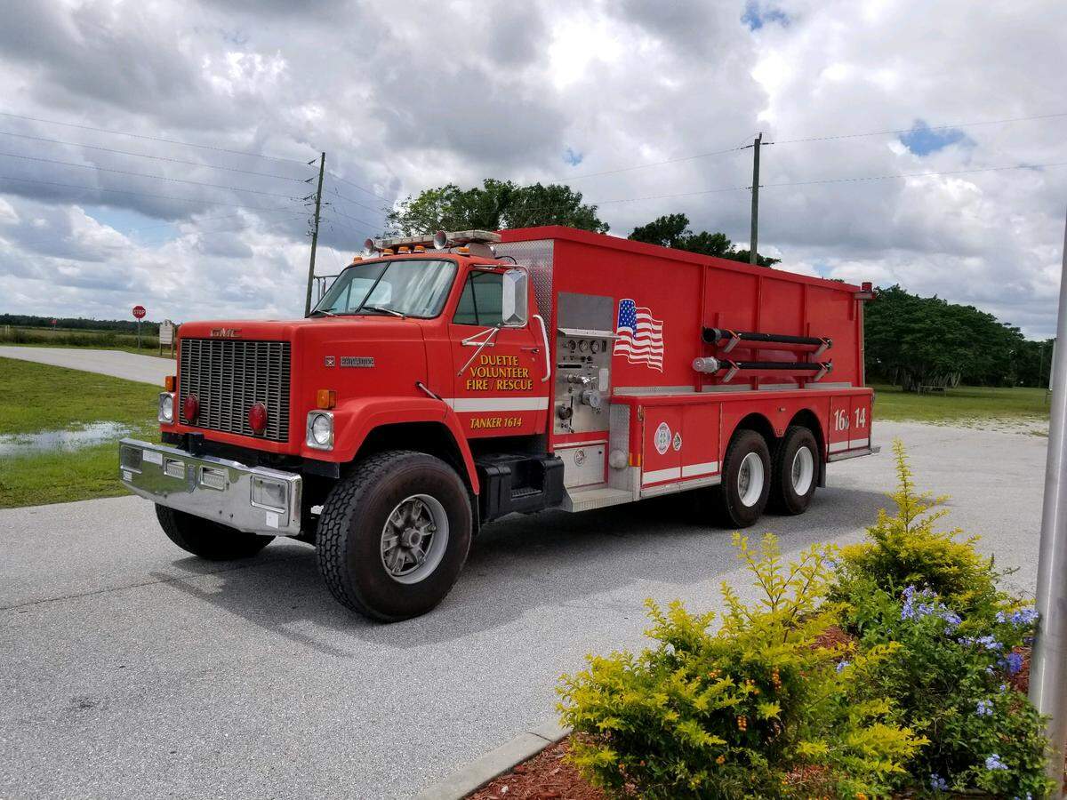 A a 1985 GMC/Indiana water tender is on its way to Bimini, donated by Duette Fire Rescue District