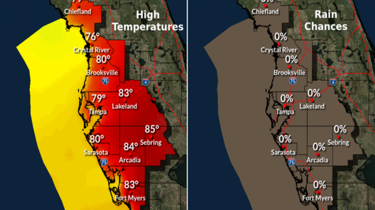 Daily temperatures in the 80s are expected to hit record highs later in the week.