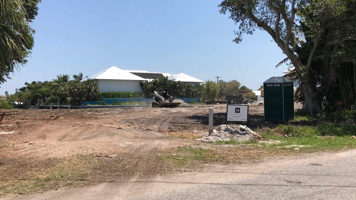The house that sat on this property at 52 North Shore Drive, Anna Maria, was declared unsafe and demolished. The lot will be split and two new homes constructed there.