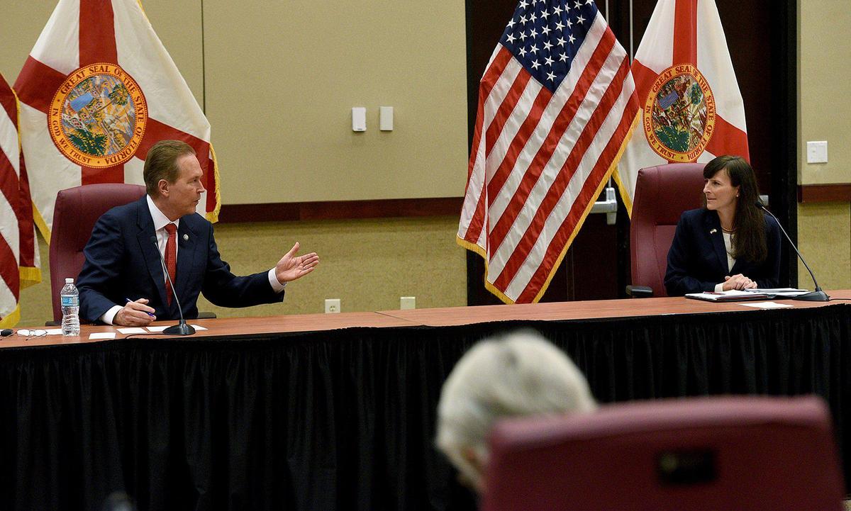 U.S. Rep. Vern Buchanan and challenger state Rep. Margaret Good debate at the Bradenton Area Convention Center in Palmetto, filmed by METV.