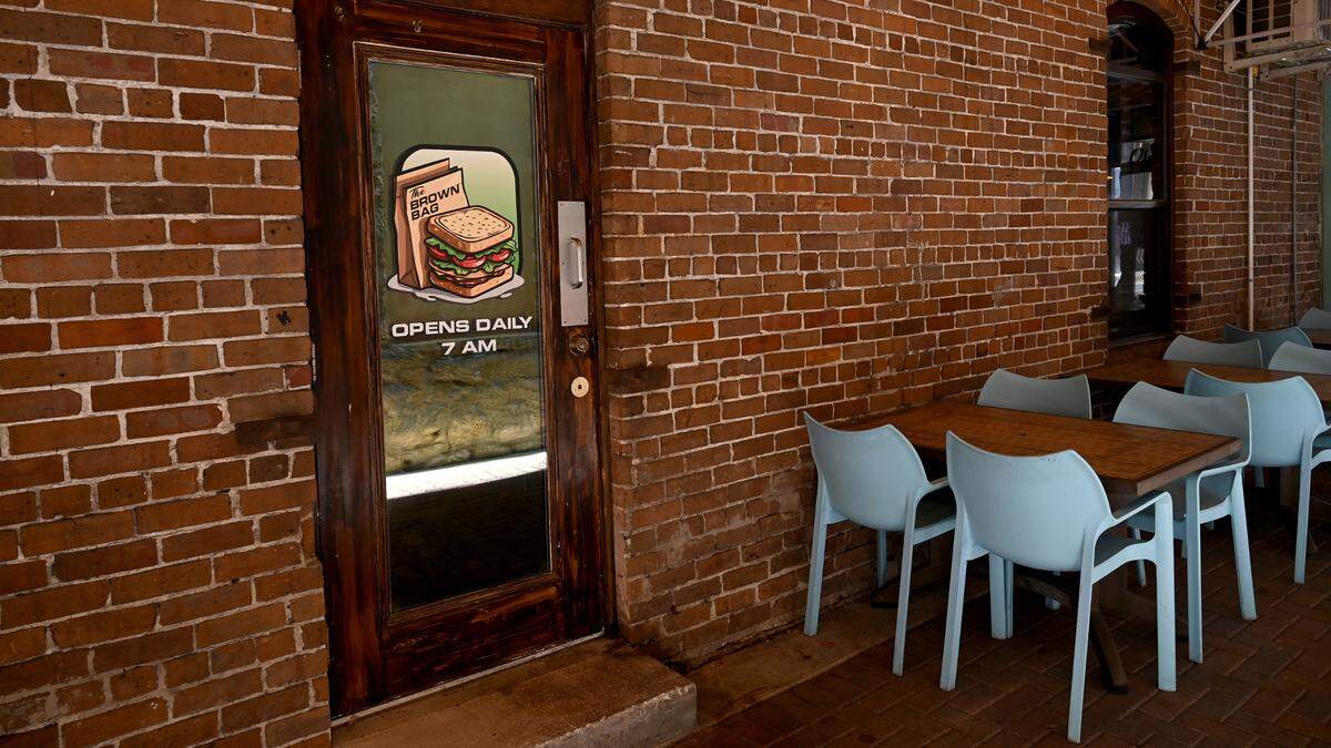 The exterior dining area at The Brown Bag on Old Main Street in downtown Bradenton on May 28, 2025.