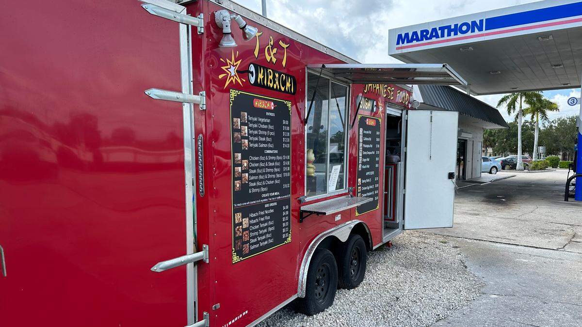 Tu Tran recently opened his T & T Hibachi Japanese Food business. The food truck is stationed at the Marathon gas station, 8003 U.S. 301 N. in Parrish’s Rose Park Plaza, Monday through Saturday.