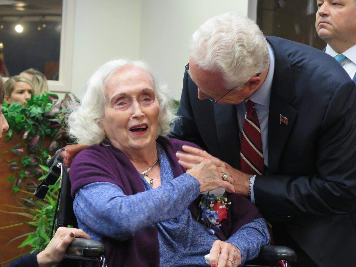 Former Manatee County commissioner Patricia Glass was one of the local women honored as part of a new exhibit at the Manatee County Central Library in downtown Bradenton.