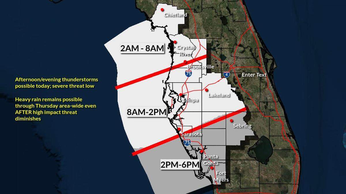 Sever weather threatens Bradenton Thursday, March 23,2022