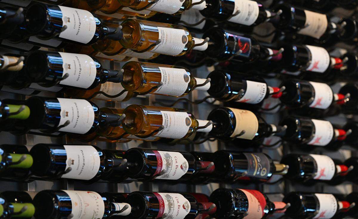 Part of the wine selection at Sofra Kitchen Bar & Bistro in downtown Bradenton.