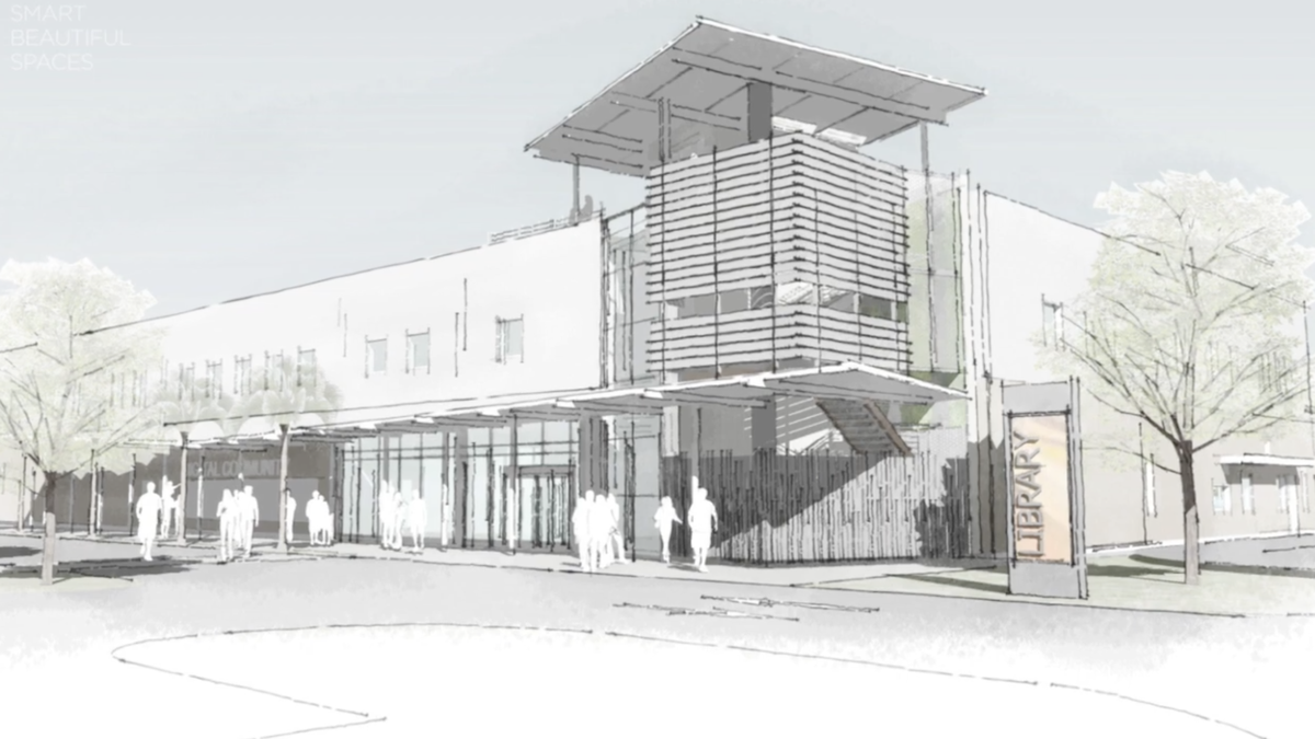 Manatee County Government offered a first look at concept drawings and the floor plan for the East County Library, a two-story, 50,000-square-foot facility, which features a rooftop terrace, dedicated youth areas, outdoor space and a multi-purpose meeting area.