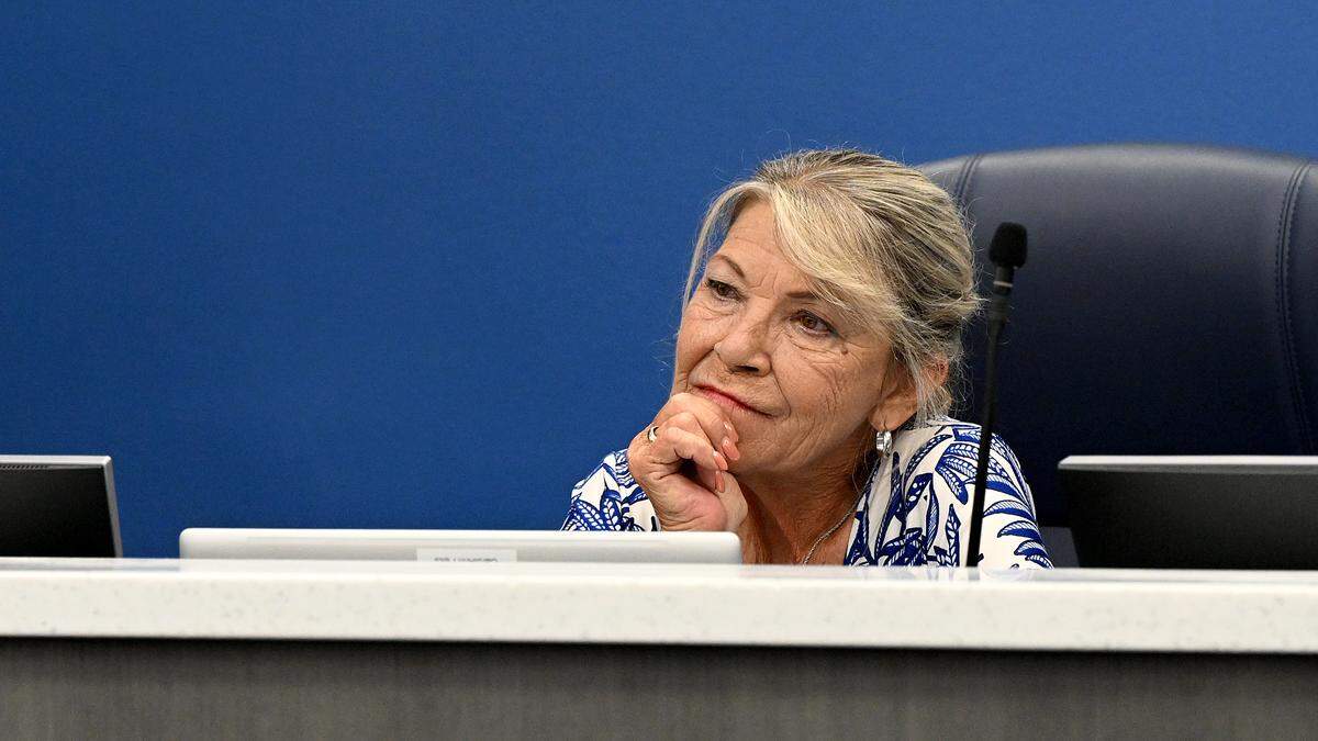 Commissioner Carol Ann Felts during a meeting of the Board of County Commissioners on July 29, 2025.
