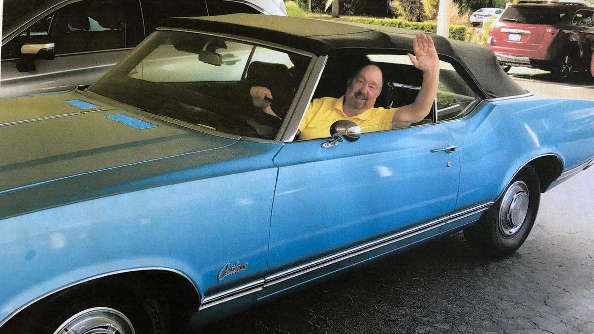 Patrick Guinan had his 1970 Olds Cutlass, nicknamed ‘Old Blue’ for 51 years before losing it to fire last week.