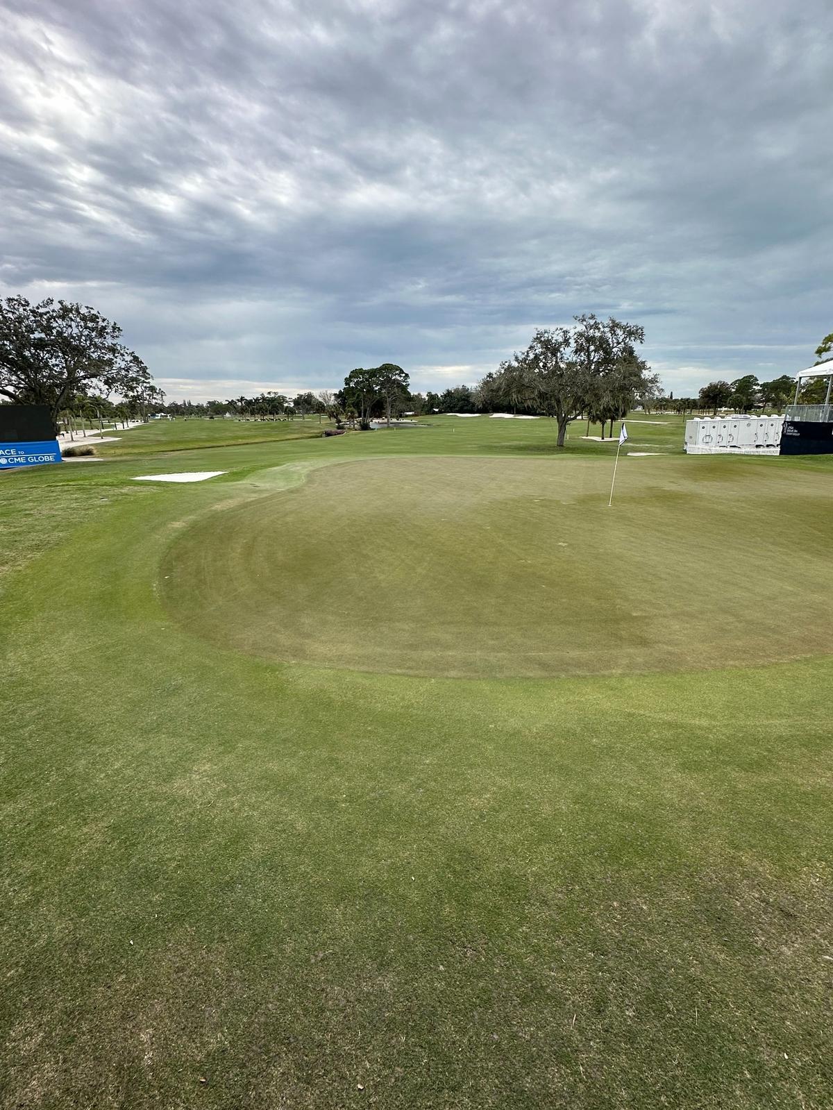 A view of the 18th green for this week’s LPGA Drive On Championship at Bradenton Country Club scheduled for play Thursday through Sunday, Jan. 25-28.