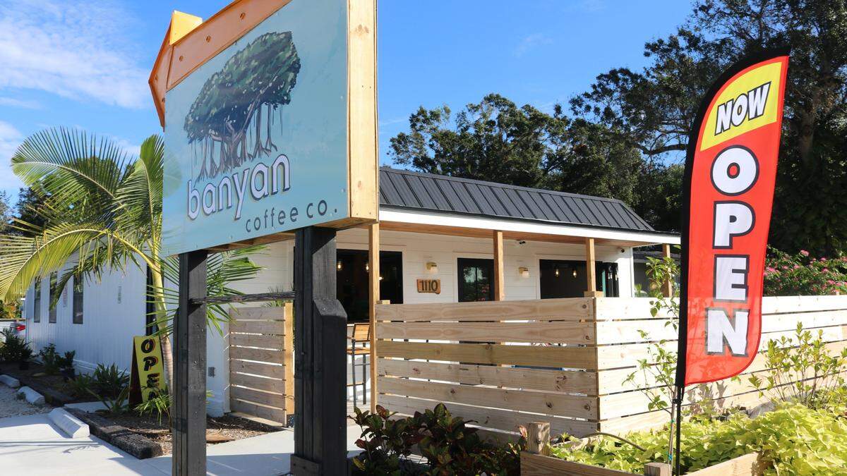 Josh and Abbey Schmitt recently opened their first coffee shop, Banyan Coffee Company, at 1110 Tenth St. W., Palmetto. Banyan is also a craft roasting and distribution business. Photo is from Nov. 18, 2022.