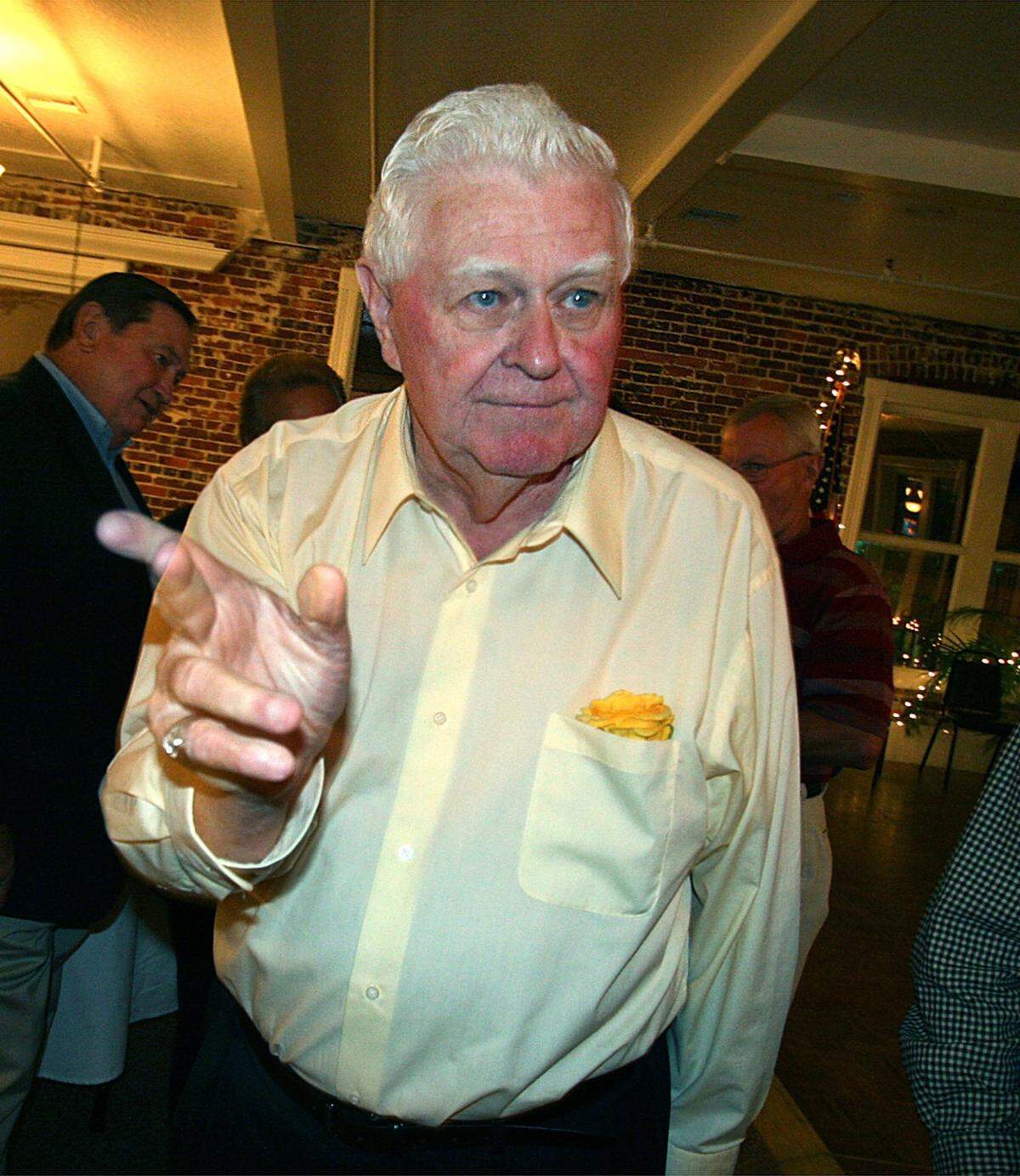 Bill Evers at his party above the Central Cafe in Bradenton after it became clear there would have to be a runoff for Mayor of Bradenton in 2007.