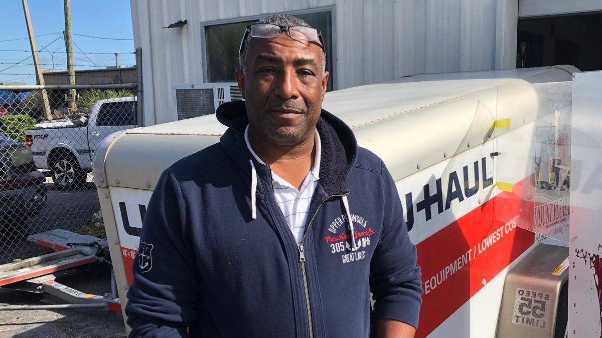 1/4/2021--Patrick Canty, a U-Haul neighborhood dealer in Bradenton, and owner of Premier Motorsports & Imports, 111 21st Ave. W., said there was a huge influx of residents in 2021, particularly in March, April and May.