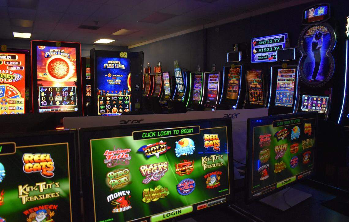 The Manatee County Sheriff’s Office raided and shut down the Spin City Arcade, 3304 First St. W., Bradenton, on Thursday, Sept. 14, 2023. Deputies say the business ran an illegal gambling operation with slot machines.