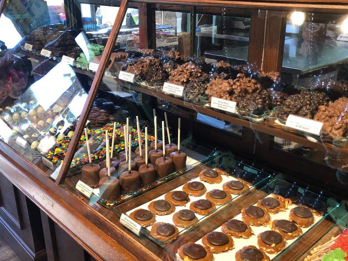 A display case at Pecan Jacks in Santa Rosa Beach is filled with sweet treats. In addition to its walk-in business, the store also has a thriving online presence, and the owners say Cyber Monday will be a good day for them.Img 2839