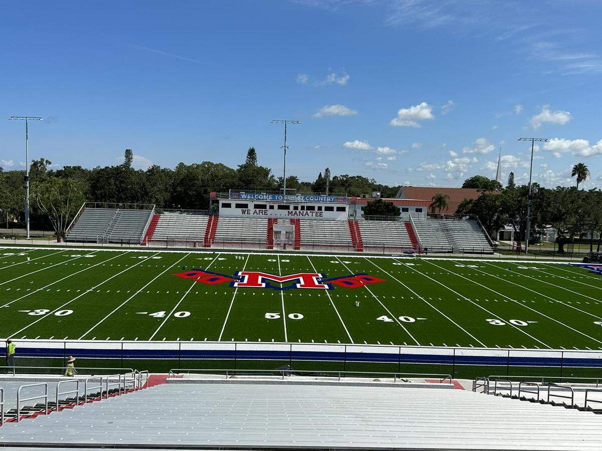 Turf has been installed at two of Manatee County high schools; Manatee High and Palmetto High.