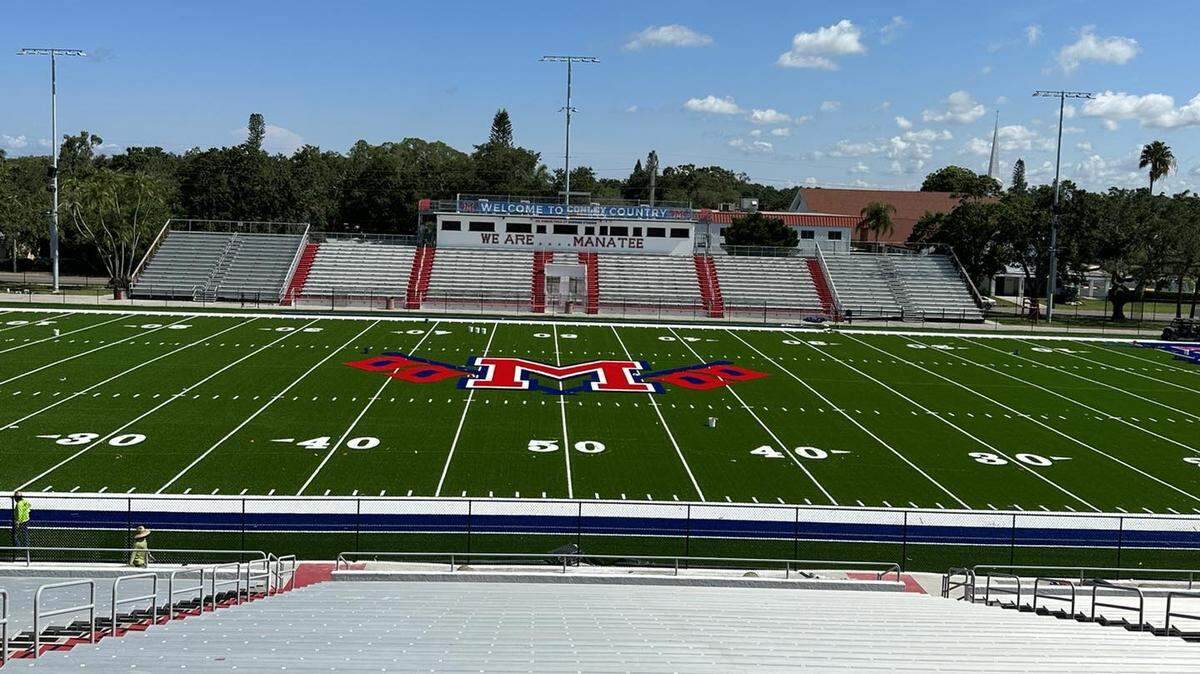 Turf has been installed at two of Manatee County high schools; Manatee High and Palmetto High.