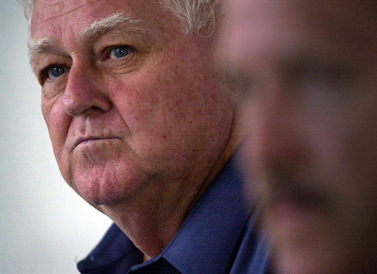 Former Bradenton Mayor Bill Evers at press conference at the Holiday Inn Riverfront 2003.