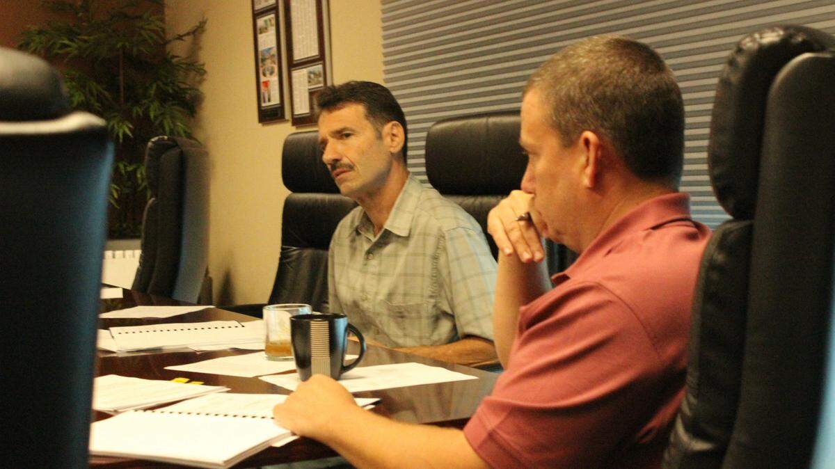 Tony Chiofalo chaired Friday's Lakewood Ranch Stewardship District meeting when an $8.6 million contract was awarded to extend Lakewood Ranch Bouelvard into Sarasota County. 
 JAMES A. JONES JR./Bradenton Herald