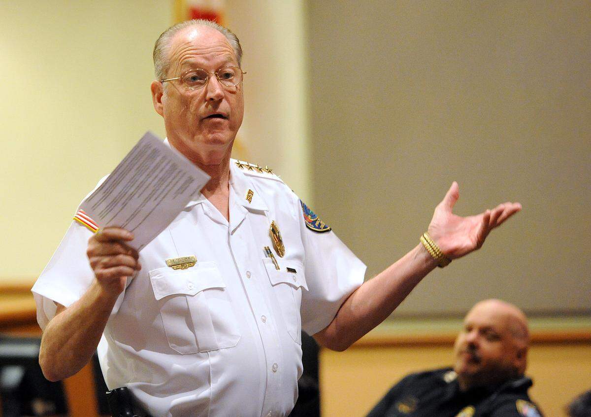 At Saturday’s roll call before the DeSoto Parade, Bradenton Police Chief Michael Radzilowski announced he will be retiring in December.