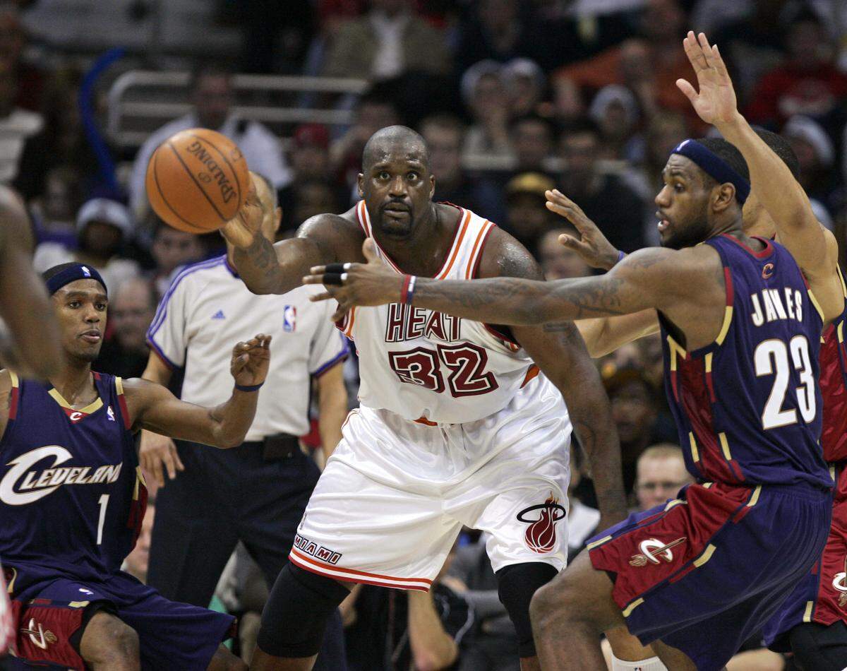 Shaquille O’Neal played for the Magic, Lakers, Heat, Suns, Cavaliers and Celtics during his 19-year NBA career.