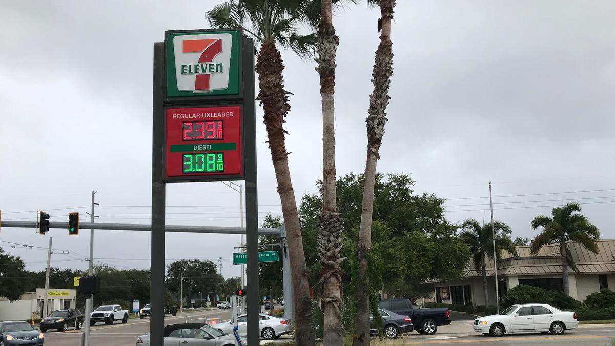 This 7-Eleven convenience store on Manatee Avenue West was selling regular gasoline two cents cheaper than the county average.