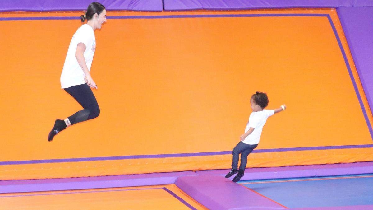 Ashley Gadson enjoys some bounce time with her daughter, Olivia, 2 at Altitude Trampoline Park, 201 Cortez Road W., Bradenton. The attraction is inviting the public to a grand opening party 1-4 p.m. Friday, Nov. 25.