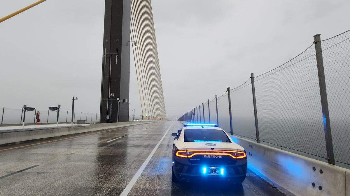 Florida Highway Patrol and the Florida Department of Transportation have closed the Sunshine Skyway bridge due to high wind from Hurricane Helene as of 1:30 p.m. Thursday.
