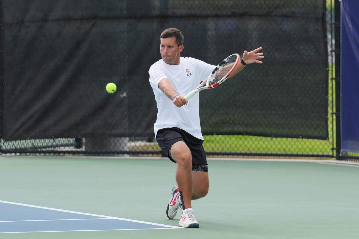 Ryan Smith,22, from Bradenton competing at the US Special Olympics 2022 Games in Orlando at the USTA National Campus, Smith won gold at the 2019 games and looks to defend his title on Saturday. 06/10/2022