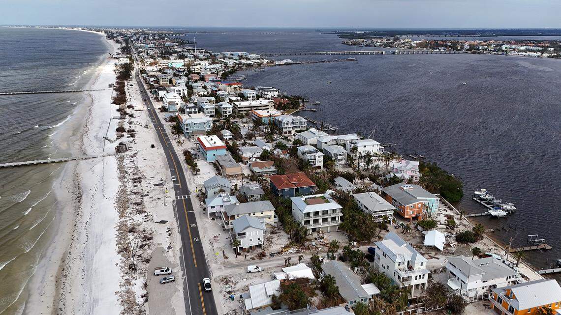 Bradenton Beach is pictured after Hurricane Milton passed in October. Manatee County could receive over $250 million from the federal government to rebuild after disaster.
