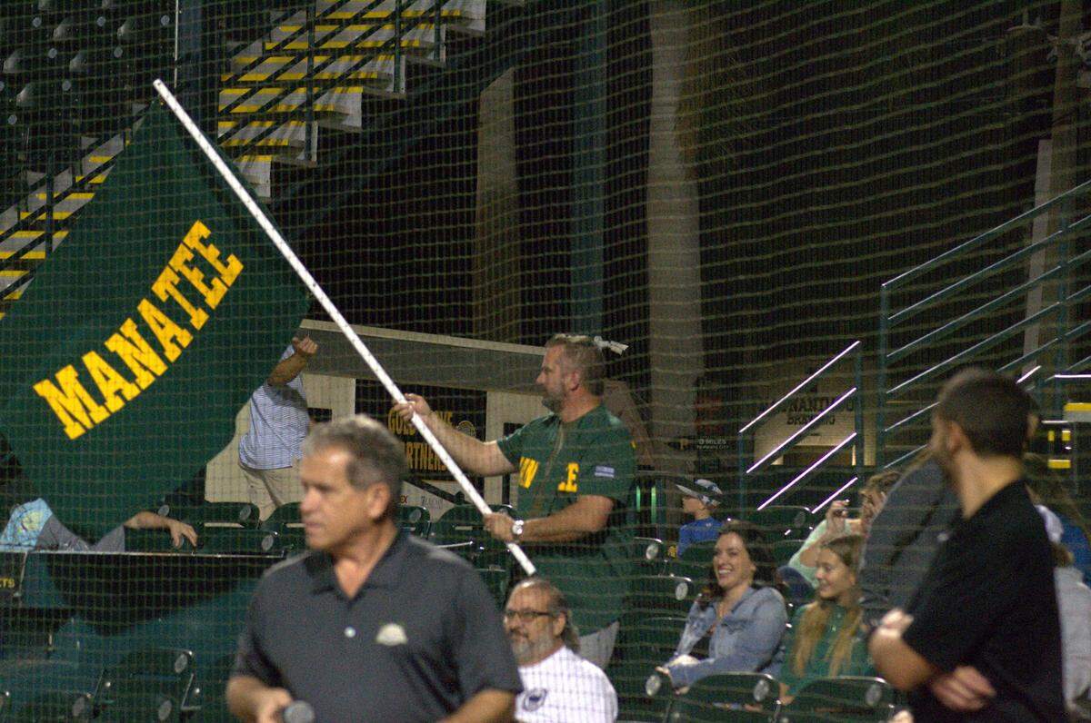 The Bradenton Police Department faced off against the Manatee County Sheriff’s Office in “Battle of the Badges,” a baseball match for charity at LECOM Park on Tuesday.