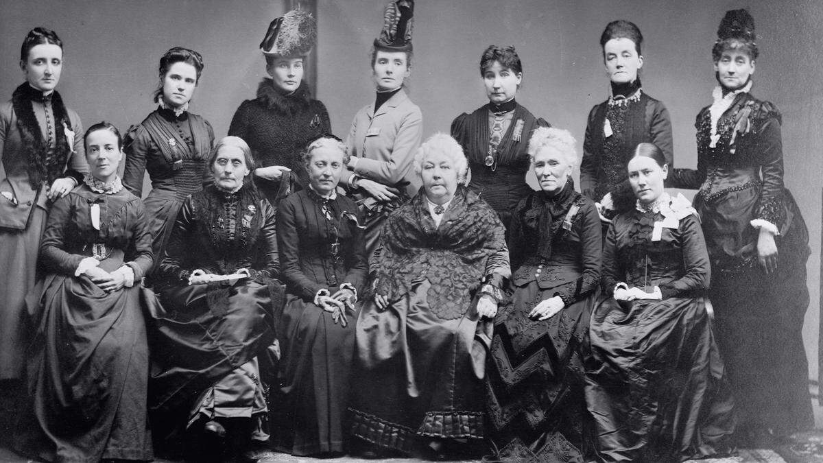 The National Woman Suffrage Association was founded in 1869. The executive committee is shown above.
