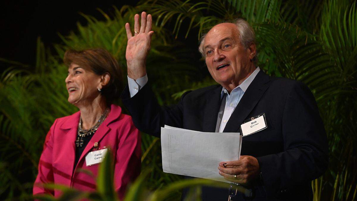 Carol and Bob Carter receive the Mary E. Parker Lifetime Spirit Award at the 2023 Manatee Community Foundation’s Spirit of Manatee Awards luncheon at the Bradenton Area Convention Center in Palmetto on Wednesday, March, 29, 2023.