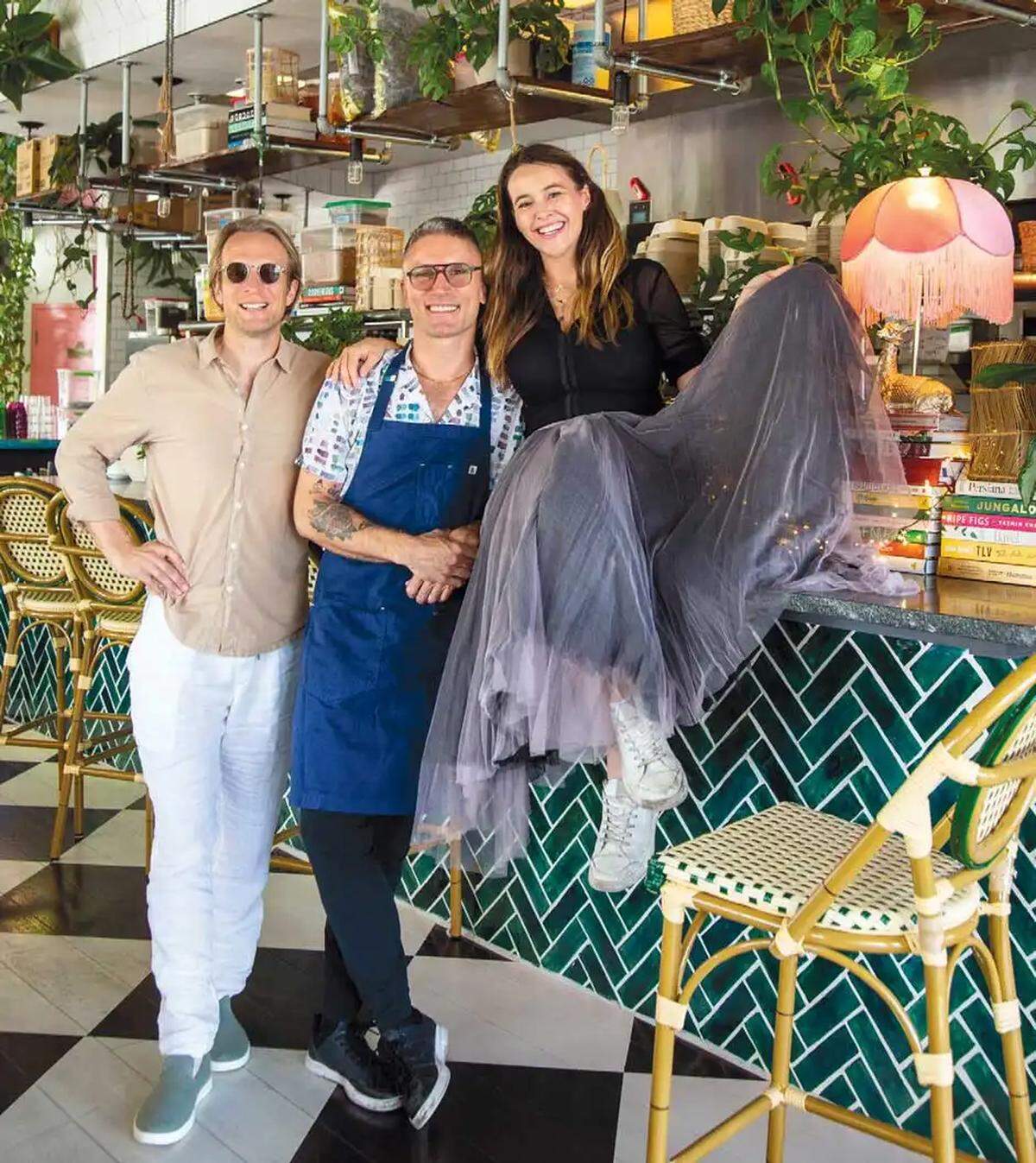 The planned Florence and the Spice Boys restaurant at 257 N. Cattlemen Road, #90, across the street from Barnes & Noble, would be the second for owners (from left) Carl Kolber and husband-and-wife team Florence and Steven Schmitt.