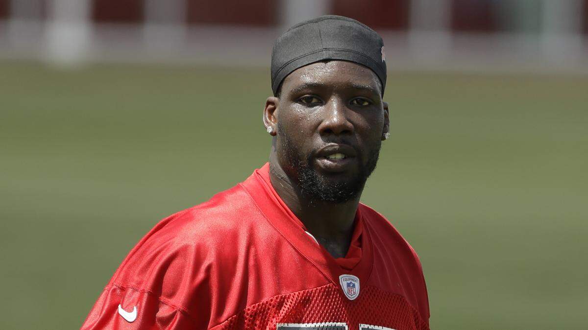 Tampa Bay Buccaneers defensive end Jason Pierre-Paul (90) during an NFL football minicamp Thursday, June 14, 2018, in Tampa, Fla.