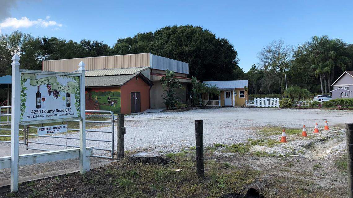 The 10-acre Fiorelli Winery property includes the vineyards, a four-bedroom house, wine-making facility, pavilion, and store.