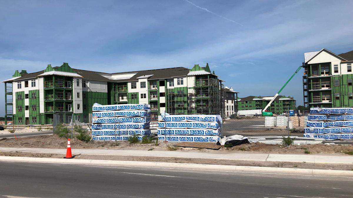 Hundreds of rental housing units are under construction at the Waterside Place town center in Lakewood Ranch.